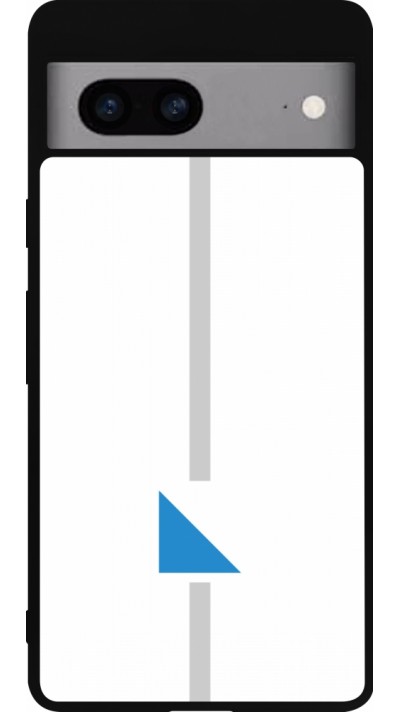 Coque Google Pixel 7a - Silicone rigide noir Canton ZH blanc