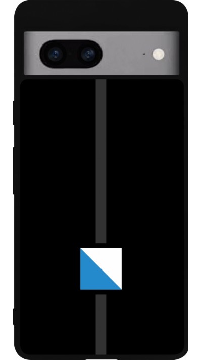Coque Google Pixel 7a - Silicone rigide noir Canton ZH noir