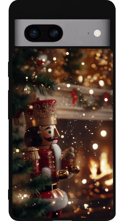 Google Pixel 7a Case Hülle - Silikon schwarz Christmas 25 Xmas Nutcracker