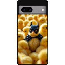 Google Pixel 7a Case Hülle - Silikon schwarz Easter 2026 Chicken Batman