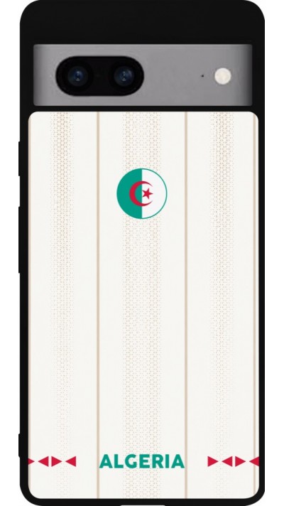 Google Pixel 7a Case Hülle - Silikon schwarz Algerien 2026 personalisierbares Fussballtrikot