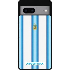 Google Pixel 7a Case Hülle - Silikon schwarz Argentinien 2026 personalisierbares Fussballtrikot