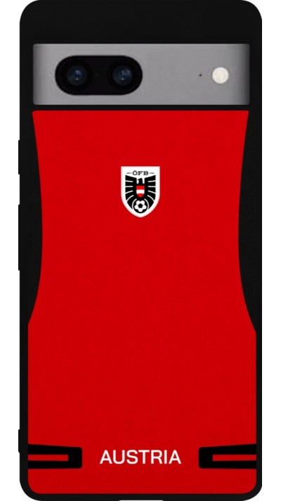 Google Pixel 7a Case Hülle - Silikon schwarz O?sterreich 2026 personalisierbares Fussballtrikot