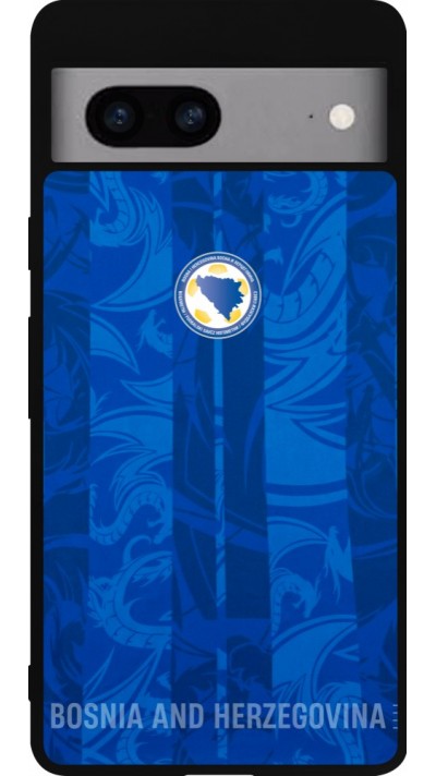 Google Pixel 7a Case Hülle - Silikon schwarz Bosnien und Herzegowina 2026 personalisierbares Fussballtrikot