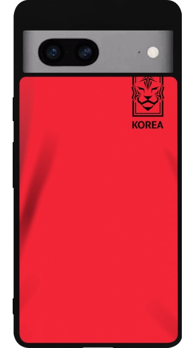Google Pixel 7a Case Hülle - Silikon schwarz Südkorea 2022 personalisierbares Fussballtrikot