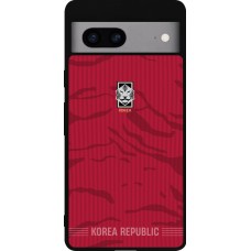 Google Pixel 7a Case Hülle - Silikon schwarz Südkorea 2026 personalisierbares Fussballtrikot