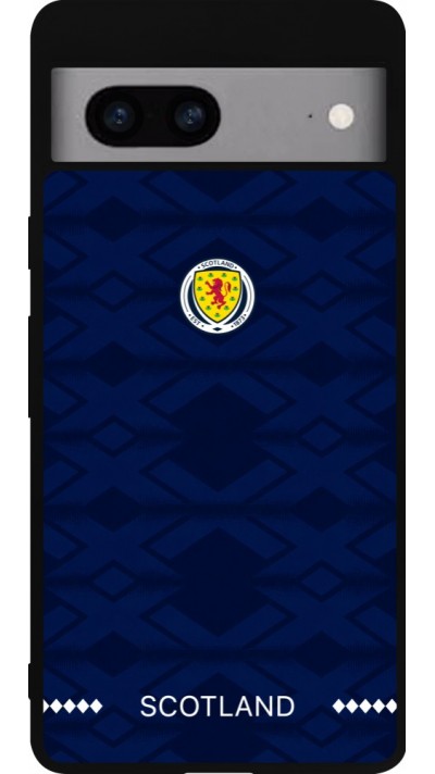 Google Pixel 7a Case Hülle - Silikon schwarz Schottland 2026 personalisierbares Fussballtrikot