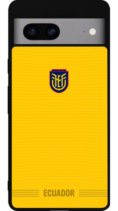 Google Pixel 7a Case Hülle - Silikon schwarz Ecuador 2026 personalisierbares Fussballtrikot