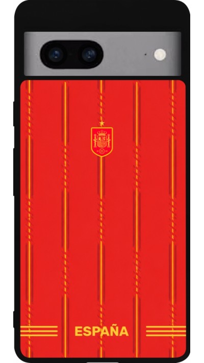 Google Pixel 7a Case Hülle - Silikon schwarz Spanien 2026 personalisierbares Fussballtrikot