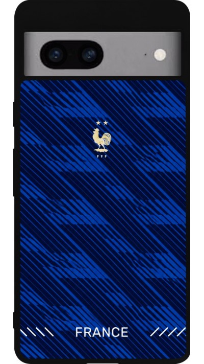 Google Pixel 7a Case Hülle - Silikon schwarz Frankreich 2026 personalisierbares Fussballtrikot