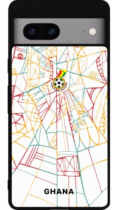Google Pixel 7a Case Hülle - Silikon schwarz Ghana 2026 personalisierbares Fussballtrikot