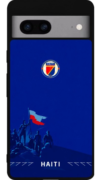 Google Pixel 7a Case Hülle - Silikon schwarz Haiti 2026 personalisierbares Fussballtrikot