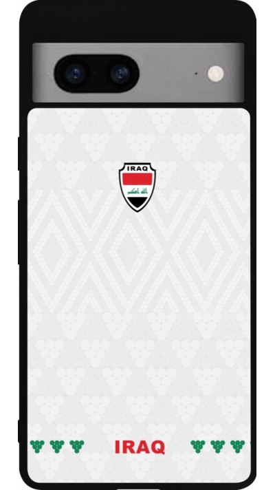 Google Pixel 7a Case Hülle - Silikon schwarz Irak 2026 personalisierbares Fussballtrikot