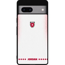 Google Pixel 7a Case Hülle - Silikon schwarz Jordanien 2026 personalisierbares Fussballtrikot