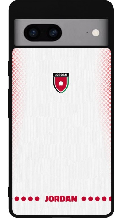 Google Pixel 7a Case Hülle - Silikon schwarz Jordanien 2026 personalisierbares Fussballtrikot