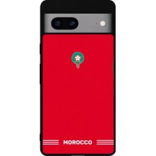 Google Pixel 7a Case Hülle - Silikon schwarz Marokko 2026 personalisierbares Fussballtrikot