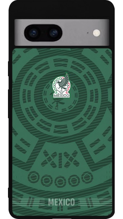 Google Pixel 7a Case Hülle - Silikon schwarz Mexiko 2026 personalisierbares Fussballtrikot