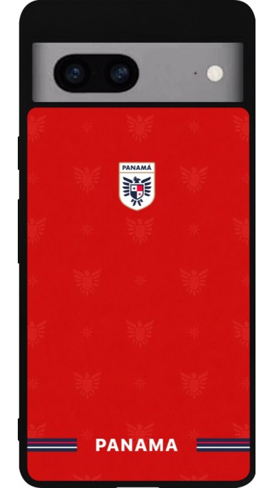 Google Pixel 7a Case Hülle - Silikon schwarz Panama 2026 personalisierbares Fussballtrikot