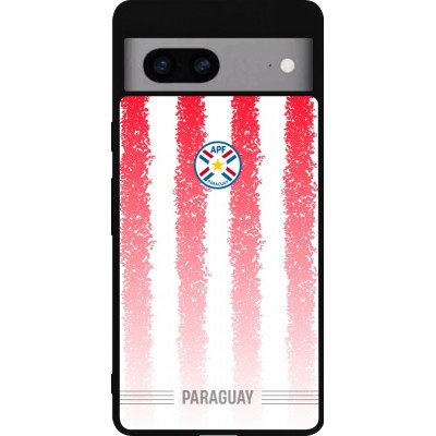 Google Pixel 7a Case Hülle - Silikon schwarz Paraguay 2026 personalisierbares Fussballtrikot