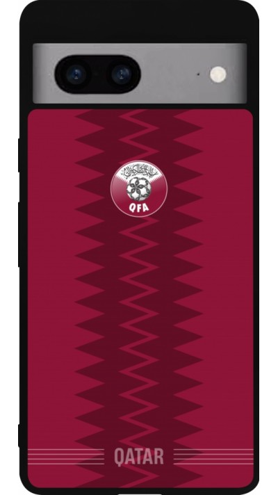 Google Pixel 7a Case Hülle - Silikon schwarz Qatar 2026 personalisierbares Fussballtrikot