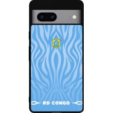 Google Pixel 7a Case Hülle - Silikon schwarz Demokratische Republik Kongo 2026 personalisierbares Fussballtrikot