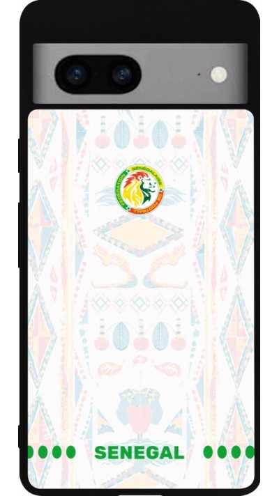 Google Pixel 7a Case Hülle - Silikon schwarz Senegal 2026 personalisierbares Fussballtrikot