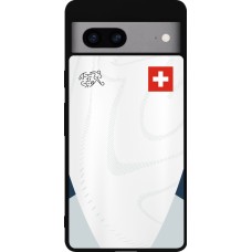 Google Pixel 7a Case Hülle - Silikon schwarz Schweiz Away personalisierbares Fussballtrikot