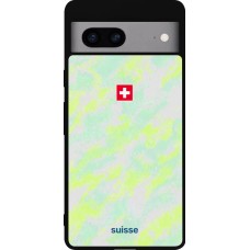 Google Pixel 7a Case Hülle - Silikon schwarz Schweiz Away 2026 personalisierbares Fussballtrikot