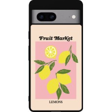 Google Pixel 7a Case Hülle - Silikon schwarz Fruit market lemons 2026
