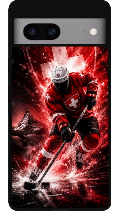 Google Pixel 7a Case Hülle - Silikon schwarz Hockey World Championship Player