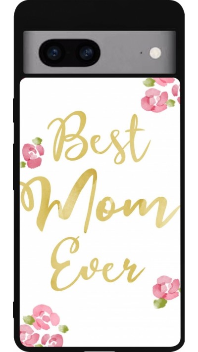Google Pixel 7a Case Hülle - Silikon schwarz Mom 2024 best Mom ever