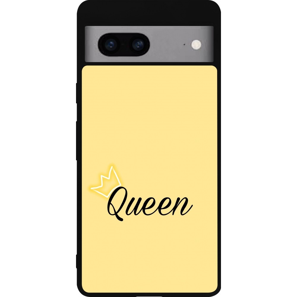 Google Pixel 7a Case Hülle - Silikon schwarz Mom 2024 Queen