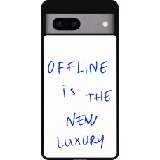 Coque Google Pixel 7a - Silicone rigide noir Offline is the new luxury