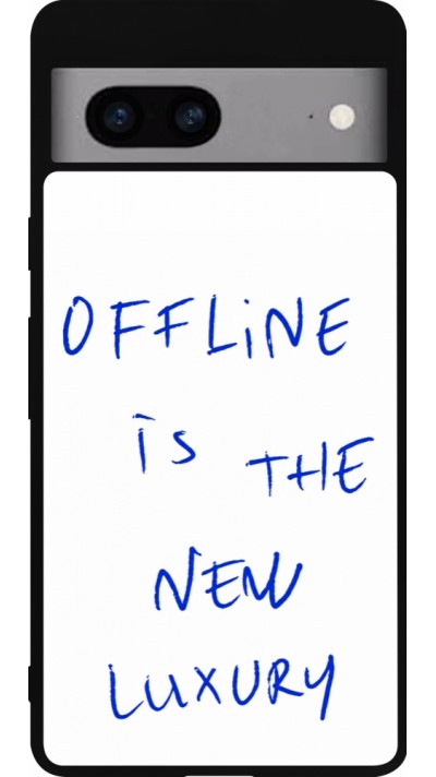Google Pixel 7a Case Hülle - Silikon schwarz Offline is the new luxury