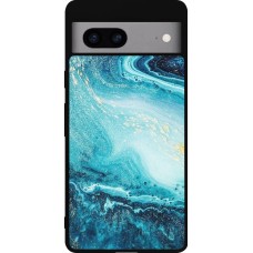 Google Pixel 7a Case Hülle - Silikon schwarz Sea Foam Blue