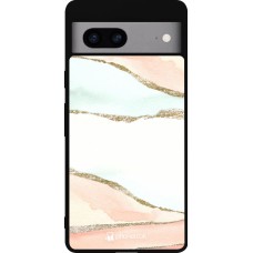 Google Pixel 7a Case Hülle - Silikon schwarz Shimmering Orange