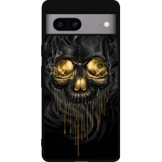 Google Pixel 7a Case Hülle - Silikon schwarz Skull 02