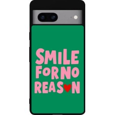 Google Pixel 7a Case Hülle - Silikon schwarz Smile for no reason 2026