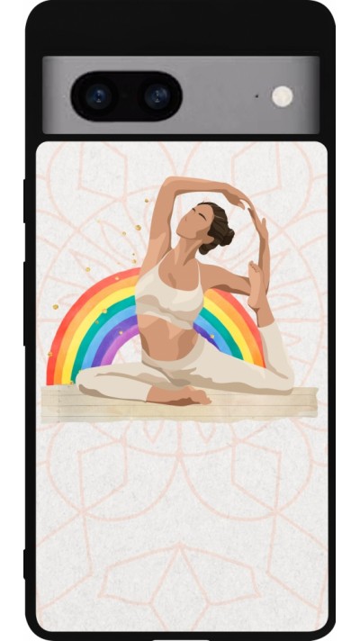 Google Pixel 7a Case Hülle - Silikon schwarz Spring 23 yoga vibe