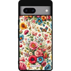 Google Pixel 7a Case Hülle - Silikon schwarz Spring 25 fruehling bluetend