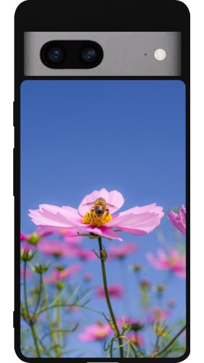 Google Pixel 7a Case Hülle - Silikon schwarz Bee on a flower 2026