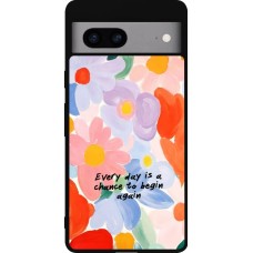 Google Pixel 7a Case Hülle - Silikon schwarz Every day is a chance 2026