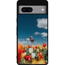 Google Pixel 7a Case Hülle - Silikon schwarz Hot air balloon 2026