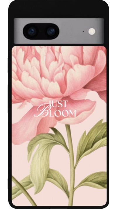Google Pixel 7a Case Hülle - Silikon schwarz Just Bloom 2026