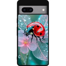 Google Pixel 7a Case Hülle - Silikon schwarz Ladybird in bloom 2026