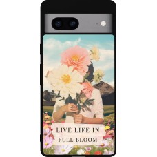 Google Pixel 7a Case Hülle - Silikon schwarz Live life in full moon 2026