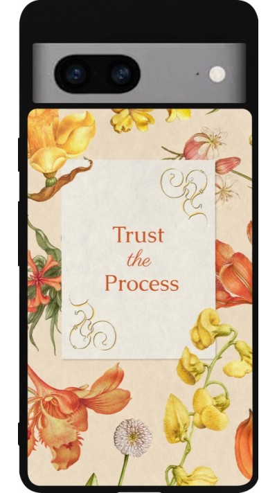 Google Pixel 7a Case Hülle - Silikon schwarz Trust the process 2026