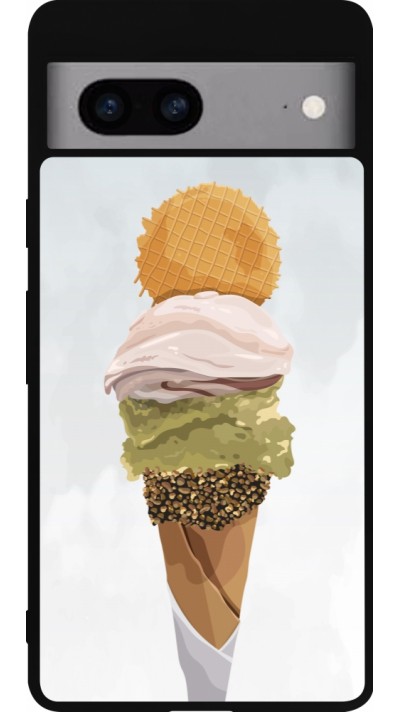 Google Pixel 7a Case Hülle - Silikon schwarz Summer 2025 Cornet
