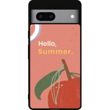 Google Pixel 7a Case Hülle - Silikon schwarz Summer 2025 Hello summer