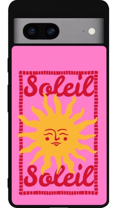 Google Pixel 7a Case Hülle - Silikon schwarz Sun sun 2026